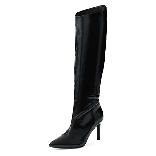 Shoe'N Tale Women's Metallic Party Dressy Slip-on Booties — Black