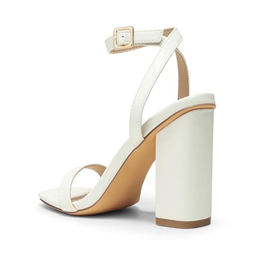 DREAM PAIRS Women's Chunky Clear High Heels Sandals