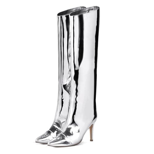 Shoe'N Tale Women's Metallic Party Dressy Slip-on Booties