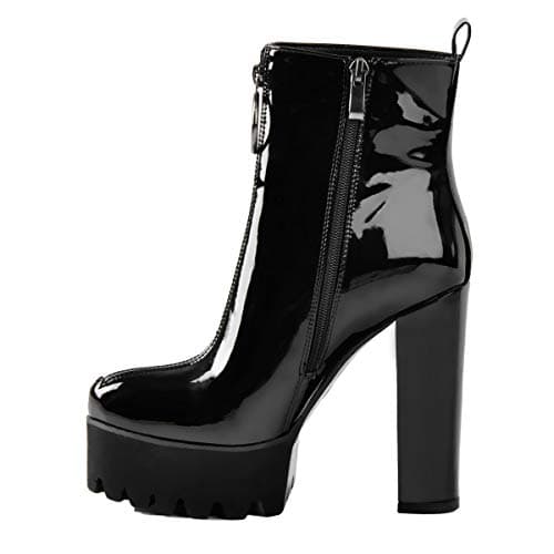 Richealnana Women's Elastic Platform Ankle Booties